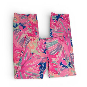 Lilly Pulitzer Georgia May Palazzo Pants Size Small Pink Blue Beachy Pull On